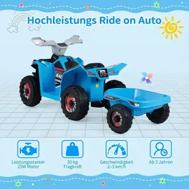 Costway Elektroquad Kinder Elektro-Quad blau (Weiß)