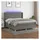 vidaXL Boxspringbett 180 x 200 cm Dunkelgrau