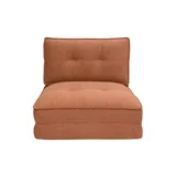 miliboo Schlafsessel SALLY 1-Sitzer 75 x 90 x 80 cm Rot mit Kissen