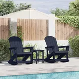 vidaXL Adirondack Schaukelstühle 2-Tlg 3335835 2 pcs  Marineblau HDPE 2 St.