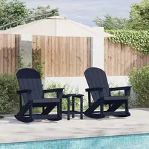 vidaXL Adirondack Schaukelstühle 2-Tlg 3335835 2 pcs  Marineblau HDPE 2 St.