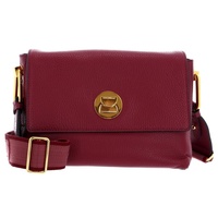 Coccinelle Liya Signature Handbag Grained Leather Garnet Red