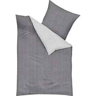 Mako-Satin steingrau 155 x 220 cm + 80 x 80 cm