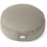 Lotuscrafts® Meditationskissen mit 10 cm Sitzhöhe, extra niedrig, Yoga Kissen mit Dinkelfüllung, Yogakissen Rund, Bodenkissen Rund, Yogakissen Meditationskissen, Bezug waschbar, GOTS Zertifiziert
