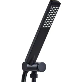 Beliani Handbrause Schwarz Metall Rechteckig Stab 1 Strahlart Modern Klassisch Duschkopf Badezimmer Stabhandbrause Stabbrause