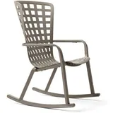 Schaukelsessel aus Fiberglas "Nardi Folio" für Garten und Veranda -Folio Rocking Sessel / Taubengrau