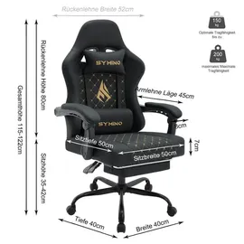 luxuskollektion Symino Gaming-Stuhl Schwarz PC