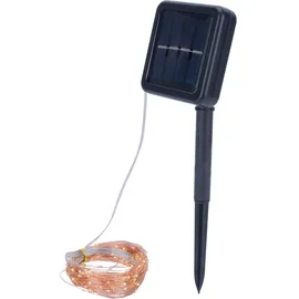 casativo-lighting Lichterkette Solar Kupferdraht 22 m 200 LEDs inkl. Dämmerungssensor weiß