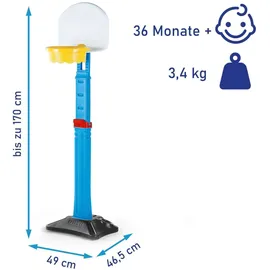 Lemodo Kinder Basketballkorb höhenverstellbar Gelb/Schwarz 170 cm