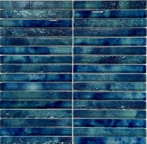 Glasmosaik Premium Mosaik Tiefblau 30x30 cm glänzend MOSPTK3
