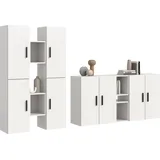 Home Affaire Schrank-Set HOME AFFAIRE "ENESTE, 12-teilig, in verschiedenen Farben, individuell kombinierbar", weiß, B:270cm H:34cm T:182cm, Spanplatte, Kastenmöbel-Sets, Stauraumelement, Kombination, Wohnkombination, Schrankwand, Lowboard