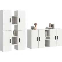 Home Affaire Schrank-Set HOME AFFAIRE "ENESTE, 12-teilig, in verschiedenen Farben, individuell kombinierbar", weiß, B:270cm H:34cm T:182cm, Spanplatte, Kastenmöbel-Sets, Stauraumelement, Kombination, Wohnkombination, Schrankwand, Lowboard