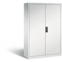 C+P Werkzeugschrank mit Drehtüren, innen 4 Böden, H1950xB1200xT500mm Front Lichtgrau Korpus Lichtgrau