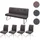 MCW Esszimmer-Set Grau, Braun, 5er-Set