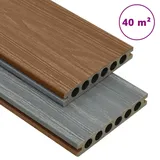 Teenpull – Wpc Terrassendielen Mit Zubehör Braun Und Grau 40 M2 4 M