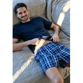 Danish Endurance Boxershorts American Boxers in blue/red mix | 4-Pack - Blau/Rot - M