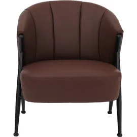 Mendler Sessel HWC-P30 Kunstleder rostrot