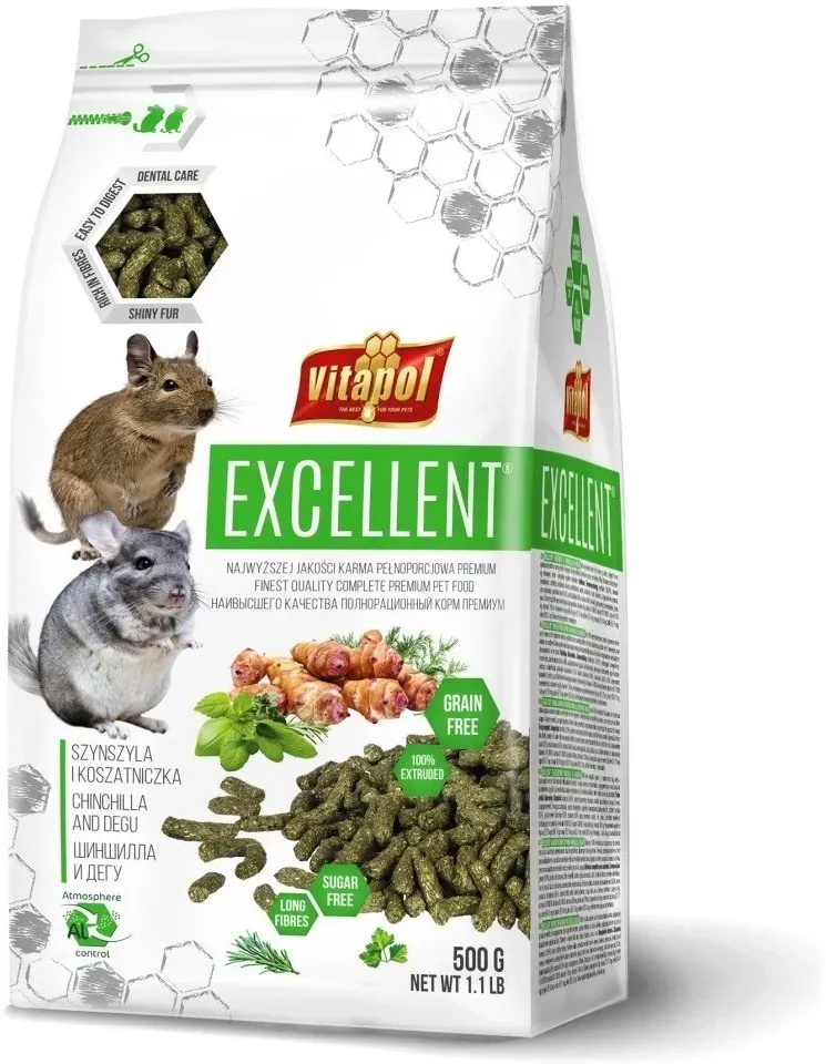 VITAPOL Excellent Alleinfuttermittel für Chinchillas und Esel 500 g