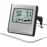 Digitales Fleischthermometer Mit Großem Lcd-bildschirm Für Smoker, Backofen, Küche, Leckereien, Grill, Bbq - Thermometer Mit Timer Und Edelstahl-temperaturfühler (647420)