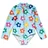 Toby Tiger Badeanzug mit Regenbogenblumen Print Blau 104