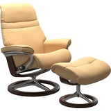 Stressless Stressless® Relaxsessel »Sunrise«, (Set, Relaxsessel mit Hocker), mit Signature Base, Größe S, Gestell Braun