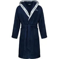 Kappa Bademantel mit Kapuze 100% Baumwolle Gr. S-4XL, blau L