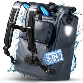Büchel 3in1 Fahrradtasche Gepäckträger blau