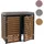 MCW Mülltonnenverkleidung K14 124 x 134 x 84 cm teak-optik