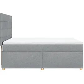 vidaXL Boxspringbett 140 x 200 cm Hellgrau
