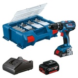 Bosch Professional AMPShare 18V Akku-Schlagbohrschrauber GSB 18V-28  (18 V, 2 Akkus, 2 Ah - 4 Ah, 63 Nm, Inkl. Zubehörkoffer) + BAUHAUS Garantie 5 Jahre auf elektro- oder motorbetriebene Geräte