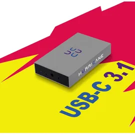 Hurricane 3518C3 4TB Aluminium Externe Festplatte, 3.5 Zoll, USB C HDD extern Backup Desktop Speicher mit Netzteil für PC, smart TV, Ps4, Xbox Lap...