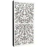 Bluetone Acoustics Binary AbFuser Akustikpaneele – Schalldämmung Akustikplatten – Akustik Absorber und Diffusor zum Heimkino, Studio, Wohnzimmer- Acoustic Panel (100x50x5cm, Weiß)