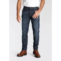 Arizona Stretch-Jeans gerade Beinform, niedrige Leibhöhe, mit Gürtelschlaufen Gr. 34 Länge 32, dark blue used, , 94615256-34 Länge 32