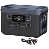 revolt Powerstation & Solar-Generator mit Notstrom-Funktion, 1920 Wh, 2.400 W