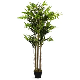 Spetebo Kunstpflanze Bambus im Blumentopf - 150 cm - Deko Pflanze Zimmerpflanze künstlich Kunstbaum