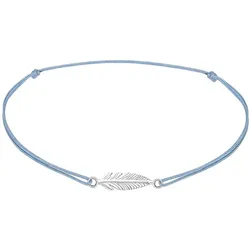 Elli Feder Boho Hippie Festival Nylon Band 925er Silber Fußketten   Damen 