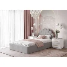 lookway Polsterbett 120 x 200 cm Grau/Gold