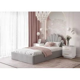 lookway Polsterbett 120 x 200 cm Grau/Gold