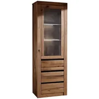 MASSIVMOEBEL24.DE Vitrine Wild-/Zerreiche 62x42x191 natur geölt MONTREUX #121 -