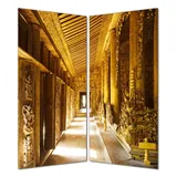 Wallario selbstklebende Duschrückwand x 200 cm mit Motiv Buddhistischer Tempel aus Holz - Mandaley - Wandverkleidung mit Hochglanzlaminat in Gl...