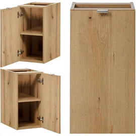 [en.casa] Waschbeckenunterschrank, Waschtischunterschrank Skelbolu 90x60x40cm Eicheoptik/Schwarz