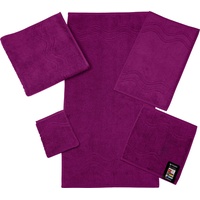 Ross Gästehandtuch »Cashmere feeling«, (6 St.), mit Wellen-Bordüre pink