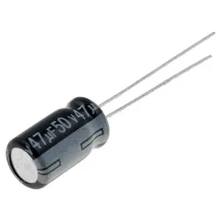 Elektrolytkondensator, 47μF, 50V, 105°C, ±1%, radial, THT