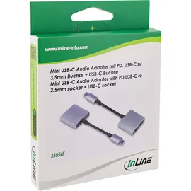 InLine USB-C Audio Adapterkabel, zu 3,5mm Buchse + PD 30W