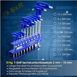 S&R Innensechskantschlüssel Satz HX 10-tlg.