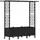 vidaXL Hochbeet mit Rankgitter und Dach 162,5 x 40 x 142 cm Schwarz