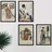 Nacnic set von 4 alte japan posters | poster mit japanischen motiven im vintage stil und hintergrund wörterbuchtexten in spanisch | japanische kunst.