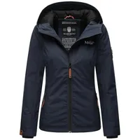 Marikoo Outdoorjacke Brombeere sportliche Übergangsjacke mit Kapuze blau M