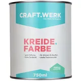 CRAFT.WERK Kreidefarbe für Möbel (750ml, tropical lagoone) ultramatte Chalk Paint Farbe für Holz - Möbelfarbe einfach zu verarbeiten - Möbellack auf Wasserbasis - Made in Germany