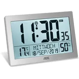 ADE Digitale Funkuhr silber